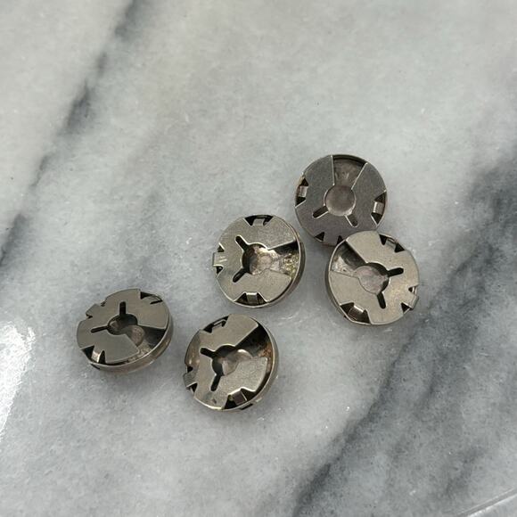 Vintage Sterling silver Navajo purple turquoise button covers - Picture 2 of 5